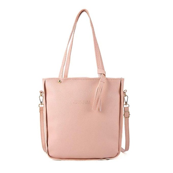 1 LEFT!! Rose/Blush Pebbled Leather Travel Set - Picture 5 of 8